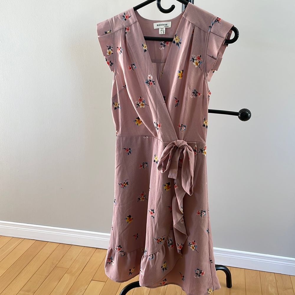 Monteau pink floral dress